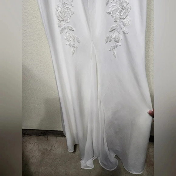 Lulus Vision of Romance White Sheer Mesh Embroidered Sequin Maxi Dress Bride - Picture 13 of 13